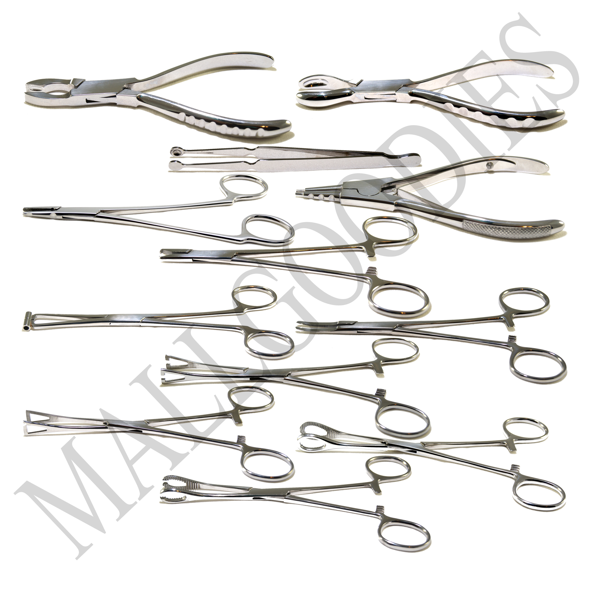 V034 Body Piercing Tools Forceps Clamps Pliers Tongue Belly Septum Nose
