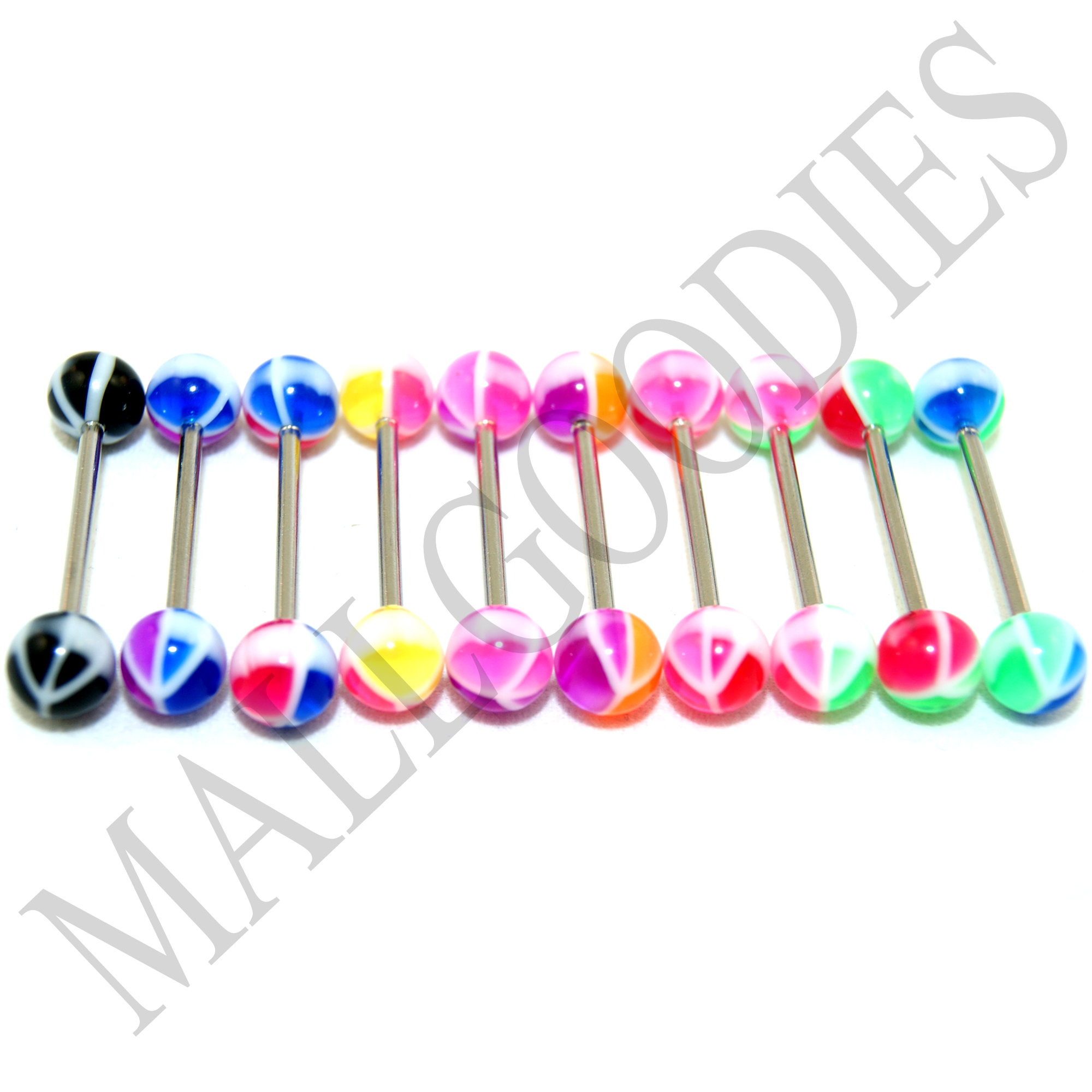 V099 Acrylic Tongue Rings Barbells YOU PICK QUANTITY & DESIGNS Best